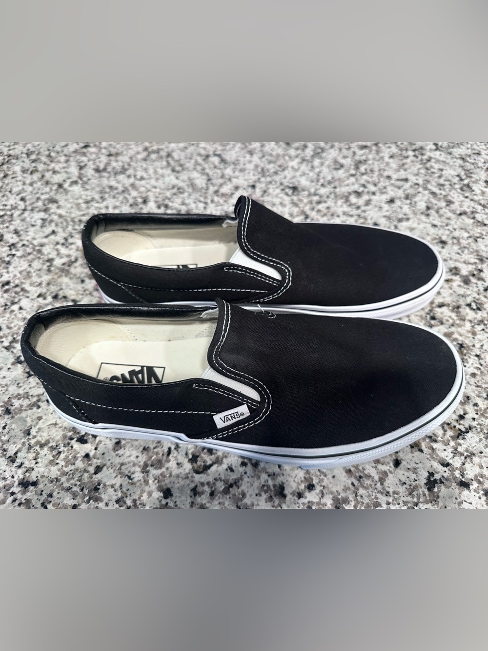 Vans Black Canvas Slip-On Shoes Unisex
